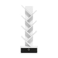 thumbnail image 4 of Pemberly Row Bookshelf 7-Tier Floor Standing Bookcase with Bin White/Black, 4 of 6