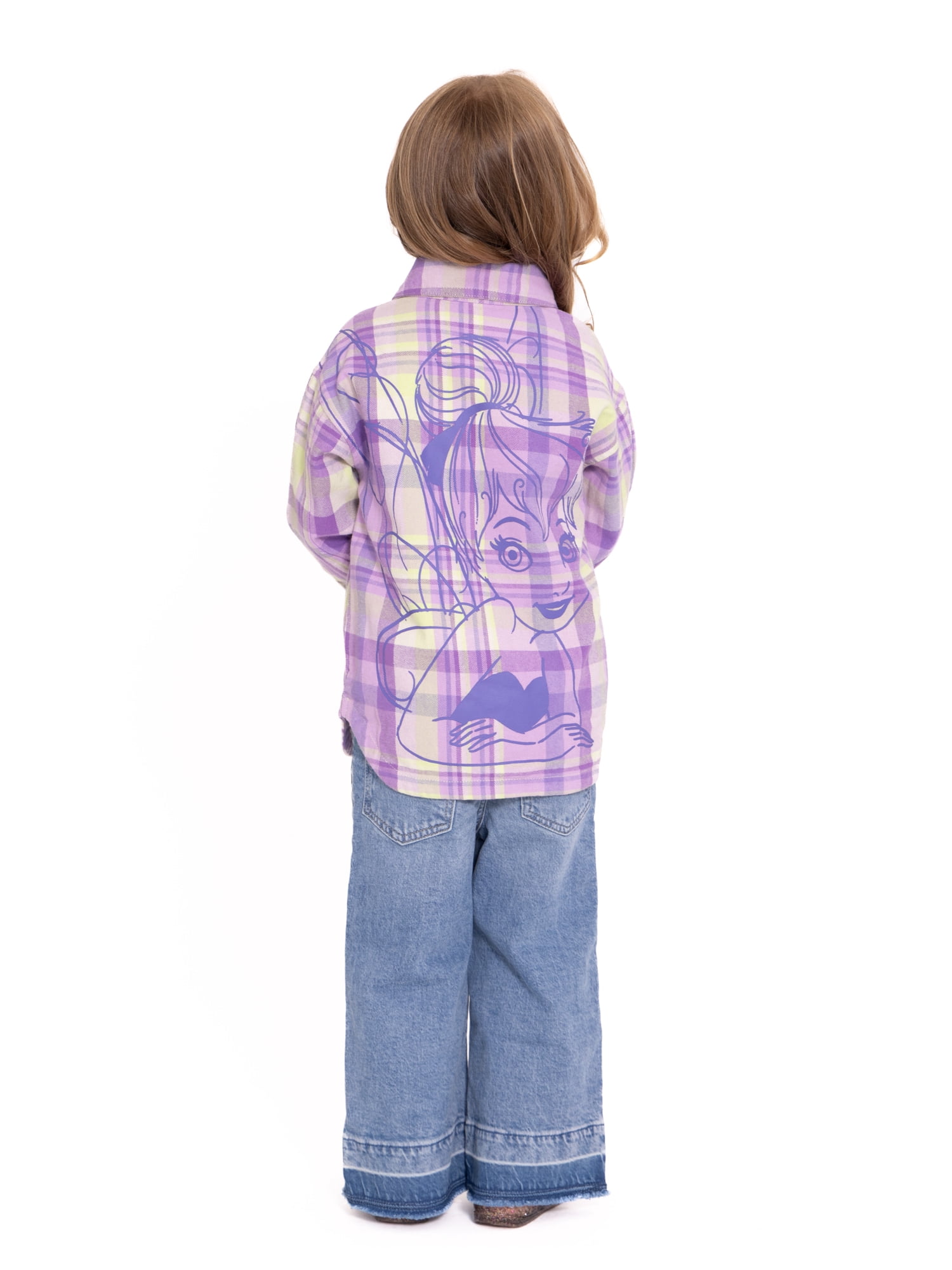 Disney Tinkerbell Toddler Girls Shacket, Sizes 12 Months - 5T