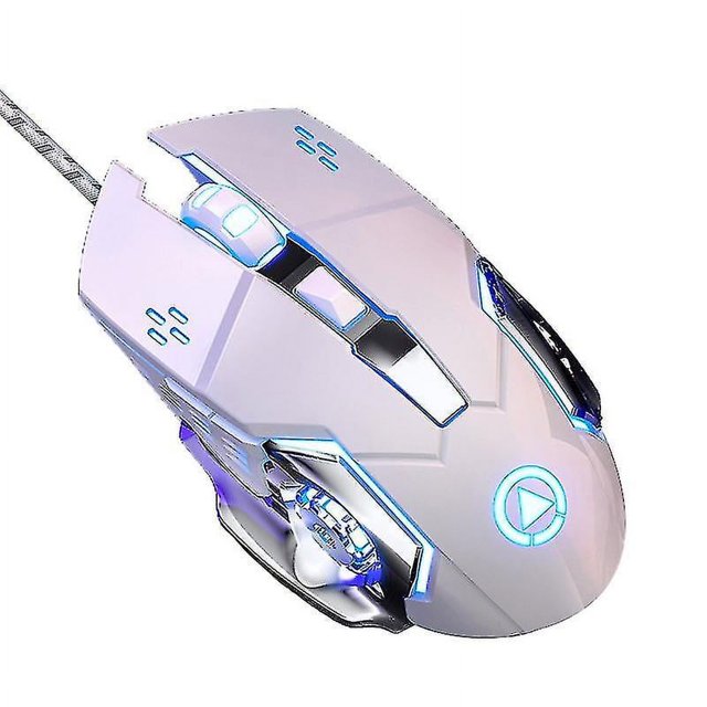 Ratón para juegos Rgb, ratón óptico USB de 6 botones con cable, ratón silencioso para ordenador, ratones para jugadores (hy)