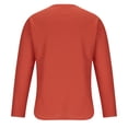 thumbnail image 5 of JUUYY Men's V Neck Waffle Knit Sweaters Long Sleeve Slim Fit Thermal Tops Casual Lightweight Muscle T Shirts Stretchy Solid color Undershirts Orange M, 5 of 5