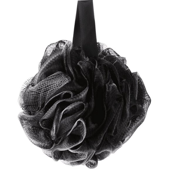 Loofah Bath Sponge XL, Soft Shower Bath Sponge Loofahs Balls, Extra Large Mesh Rich Lather Gentle Cleansing and Exfoliation for Smoother (2 Pcs, Black)