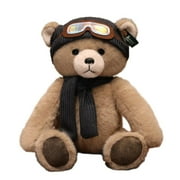 Brown Brown Hooded Teddy Bear Plush Toy For Children Classic Stuffed Doll With Soft Hood For Gift