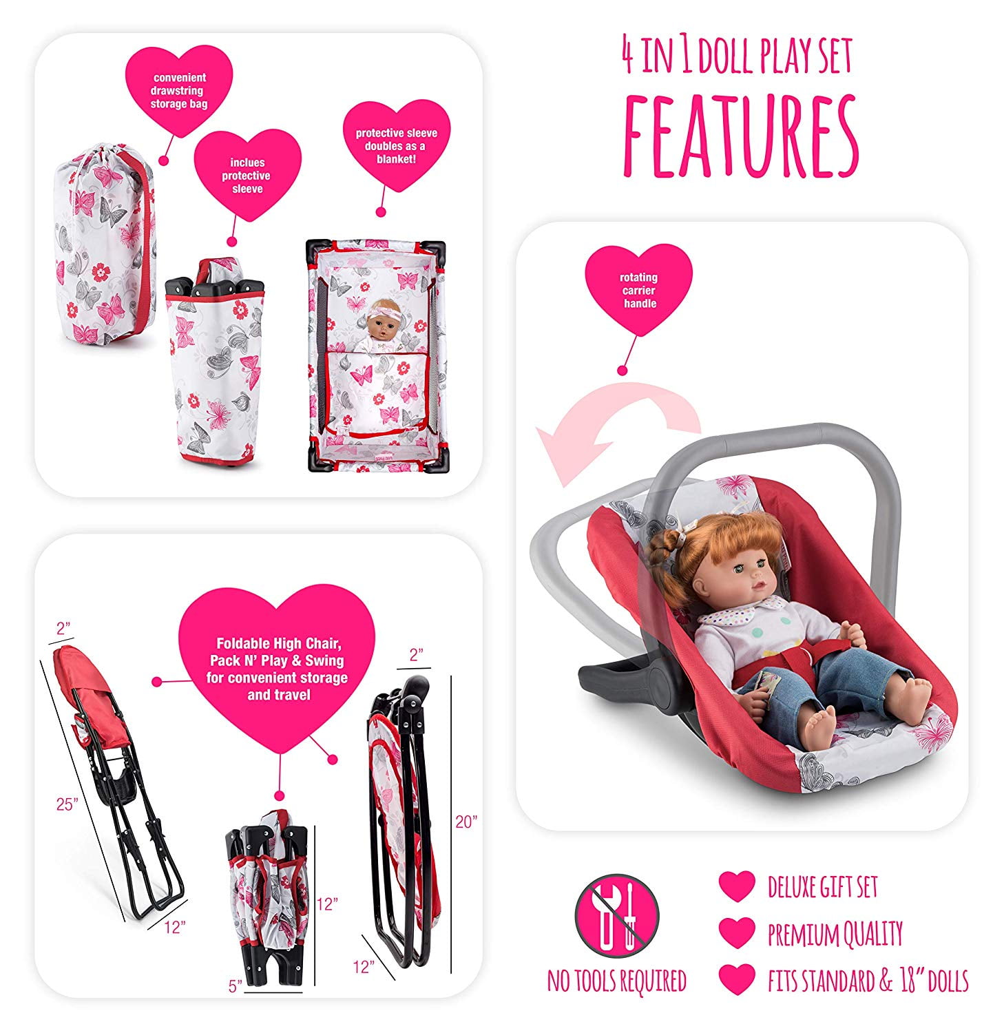 baby doll pack n play set