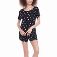 thumbnail image 5 of Honeydew Ladies 3-Piece Super Soft Relaxed Fit Pajama Jogger Set(Black Hearts-X-Large), 5 of 5