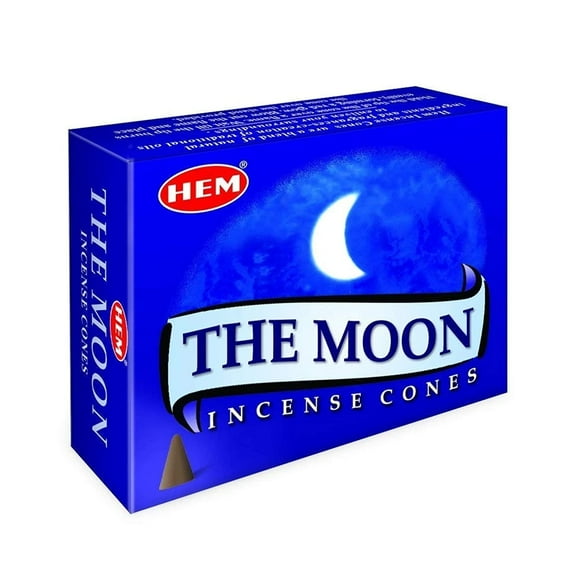 The Moon - Case of 12 Boxes, 10 Cones Each - HEM Incense From India