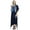Navy Blue, variant on Bimba Women's Sleeve Black Asymmetrical Hem Maxi Dress with Scarf-8