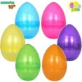 thumbnail image 2 of JOYIN 10" Jumbo Easter Eggs, 6PCS Colorful Plastic Giant Eggs Empty Fillable for Easter Filling Treats Party Favor Hunt Classroom Prize Supplies Decoration, 2 of 10