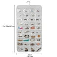 thumbnail image 2 of Hanging Jewelry Organizer With 80 Pockets Dual Sizes Non Woven Holder Accessory Display with Hanger Metal, 2 of 5