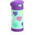 thumbnail image 3 of Bouteille isolée à pression de 12 Oz avec paille Funtainer de Thermos,  Coeurs, 3 of 5