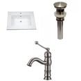 thumbnail image 1 of American Imaginations 25-in. W 1 Hole Ceramic Top Set In White Color - Overflow Drain Incl. AI-29912, 1 of 9