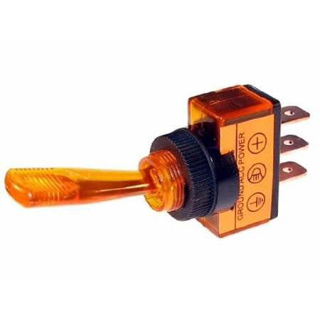 The Best Connection, Inc 2617J Amber Illum Toggle 20 Amp 12V S.P.S.T. Onoff 1