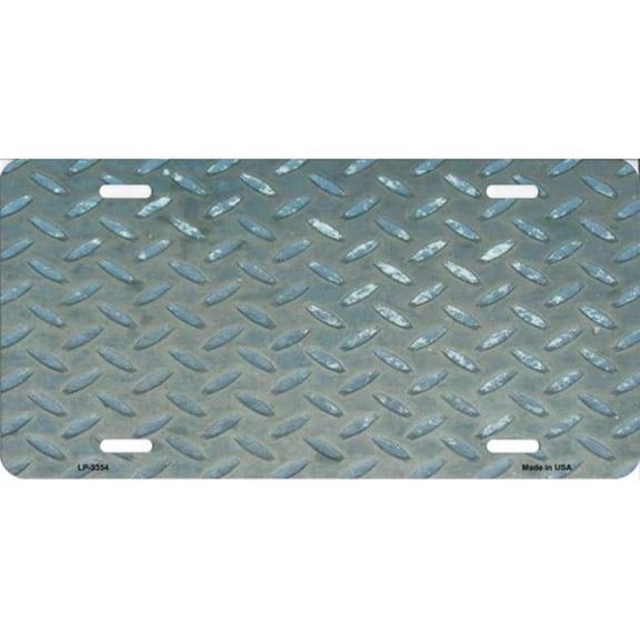 Faded Diamond Plate Design License Plate