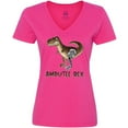 thumbnail image 3 of Inktastic Limb Loss Awareness Amputee Rex with Prosthetic Leg Women's V-Neck T-Shirt, 3 of 5