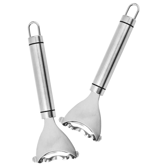 GOOHOCHY 2Ud Pelador De En Acero Inoxidable Con Mango De Madera Para Cocina Y