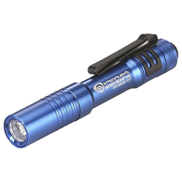 Linterna Streamlight MicroStream recargable por USB de 3,87 cm, color azul