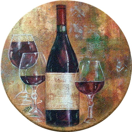 Brown Coaster - Thirstystone Cork Drink Coasters Set, Pinot I