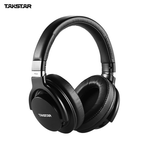 TAKSTAR Takstar PRO 82 Professional Studio Headphones, Dynamic 40mm Drivers, 32Ω Impedance, 10Hz-20KHz Frequency Response, Black/Silver, Includes Case & Accessories