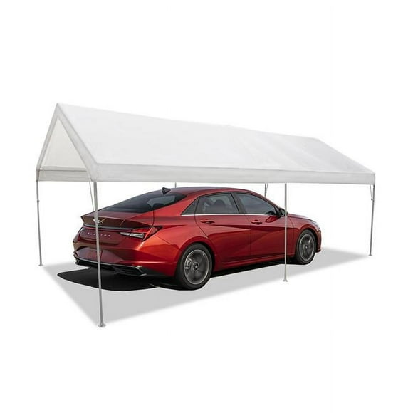 10 x 20 ft. 6-Leg Value  with 1.25 in. Steel Frame, White