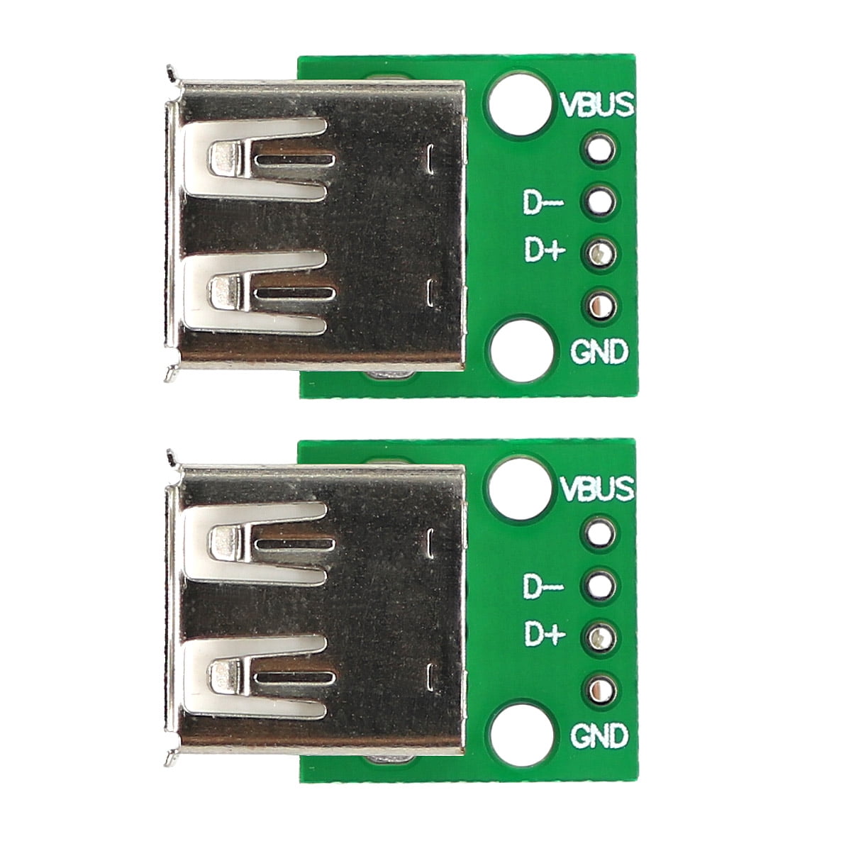 Type A Female USB to 2.54mm DIP Adapter Modules for Breadboard DIY 2PCS