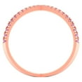 thumbnail image 4 of 0.245 ct Round Cut Simulated Pink Diamond Statement 14K Rose Gold Womens Engagement Ring, 4 of 5
