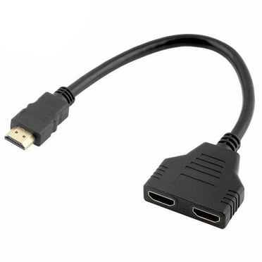 HOMEMAXS Video Splitter Male to Dual Female Adapter for Dual Monitor LCD and LED TV