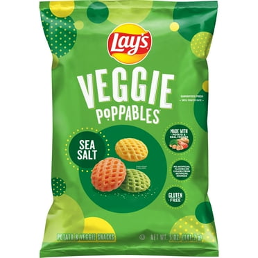 Lay's Veggie Poppables Potato & Veggie Snacks Sea Salt, 5 oz Bag
