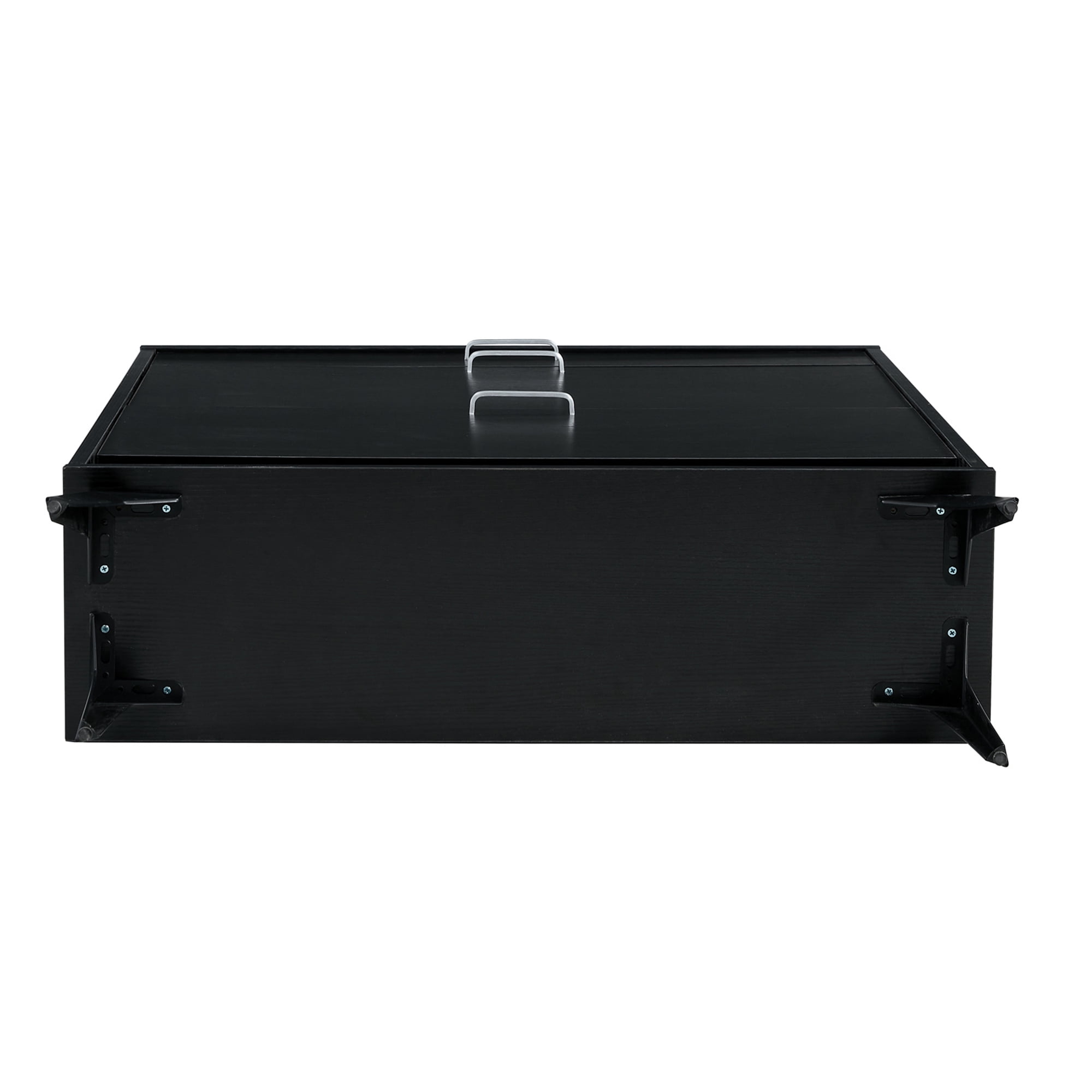 Kadyn 43.30"H Black Shoe Storage Cabinet, Freestanding Shoe Rack Shoe Cupboard Organizer for Entryway with Metal Leg