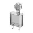 thumbnail image 2 of Suction Cup Bathroom Storage Rack | Wall Mounted No Drill Holder for Toothpaste Razor Comb | Clear Gray Plastic Organizer Box with Drainage Holes, 2 of 6