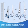 thumbnail image 2 of Dog Grooming Scissors with Round Tips Heavy Duty Titanium Pet Grooming Trimmer Kit Professional Thinning Shears Straight Scissors with Comb for Dogs and Cats (Set of ), 2 of 7
