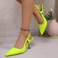 thumbnail image 5 of Miluxas Kitten Heels for Women Pointed Closed Toe Heels Low Pumps Shoes for Party Work office Green 7.5(40), 5 of 9