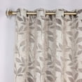 thumbnail image 2 of Superior Blackout Leaves Light Filtering Grommet Curtain Panel Set, 52"x72", Espresso, 2 of 7
