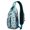 Blue-green-11, variant on Ocean Marine Life Sling Bag with Abstract Coral Reef Print, Lightweight Crossbody Backpack, Adjustable Strap, Durable Travel Daypack for Beach and City Walks
