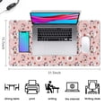 thumbnail image 5 of Long Mouse Pads for Desk,Pink Cow Strawberry Dot Pattern Desk Mats on Top Of Desks, Desk Mouse Pad Extra Large with 3mm Non-Slip Base and Stitched Edge for Gaming,Office,Work,Home 31.5"x15.7", 5 of 6