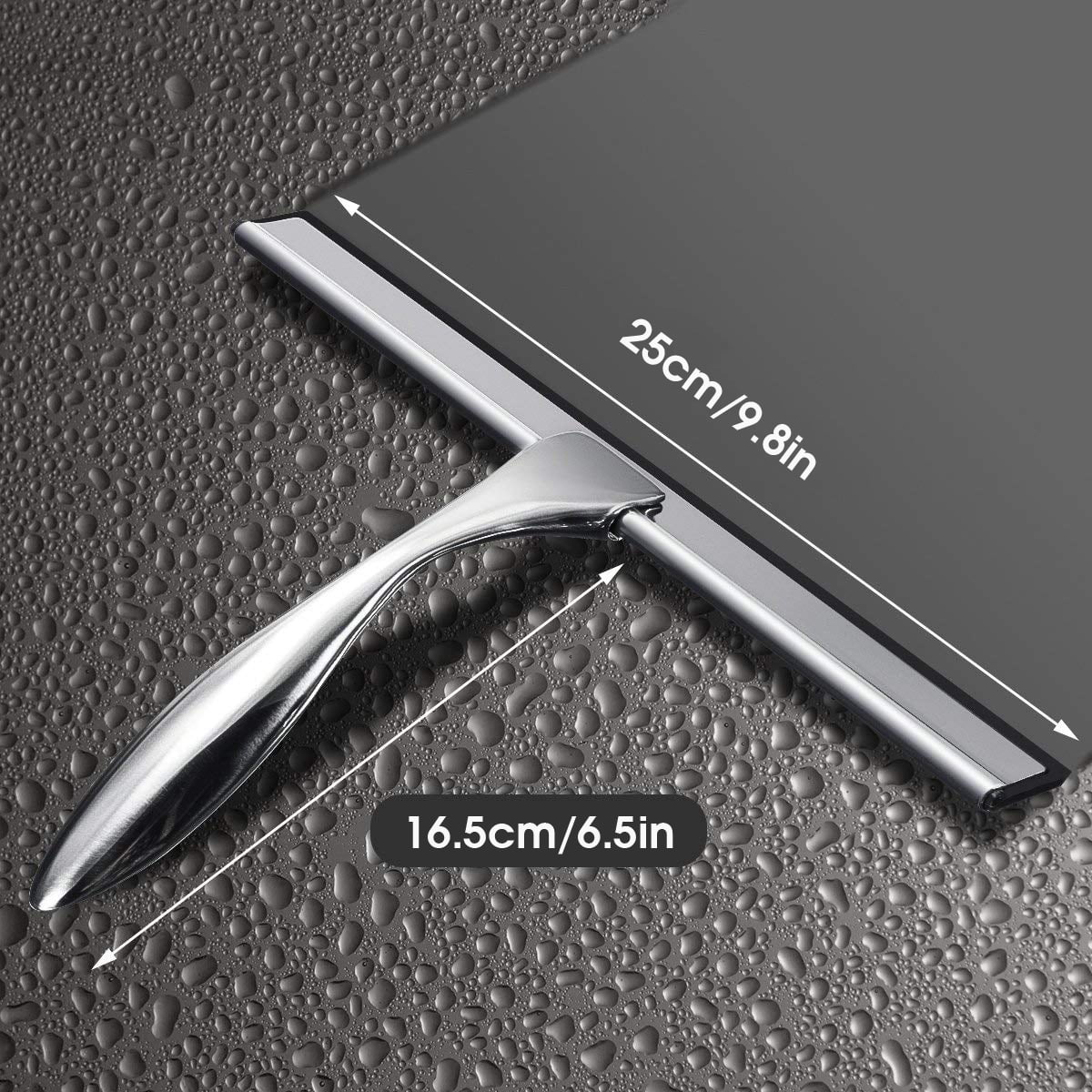 9.8 Inchs Window Squeegee, Shower Squeegee, Stainless Steel Squeegee