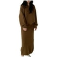 thumbnail image 4 of TMOYZQ Womens Fall Fashion 2025 2 Piece Outfits Sweater Sets Casual Long Sleeve Oversized Top and Bodycon Maxi Long Skirt Knit Dresses Lounge Sets, 4 of 5