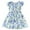 Sky Blue, variant on Toddler Girls Fly Sleeve Floral Prints Princess Dress Dance Party Dresses Clothes Girls Dresses Sky Blue 4Y/3 Y—4 Y