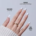 thumbnail image 4 of Kiss Core French Tip Press On Nails, ‘Every Minute’, White, Long Square, 32 Count, 4 of 15