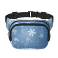 thumbnail image 1 of Fotbe Snowflakes1 Cangurera Cuadrada con Estampado de Doble Capa, Bolsa de Cintura Ajustable Mini para Hombres y Mujeres, 1 of 9