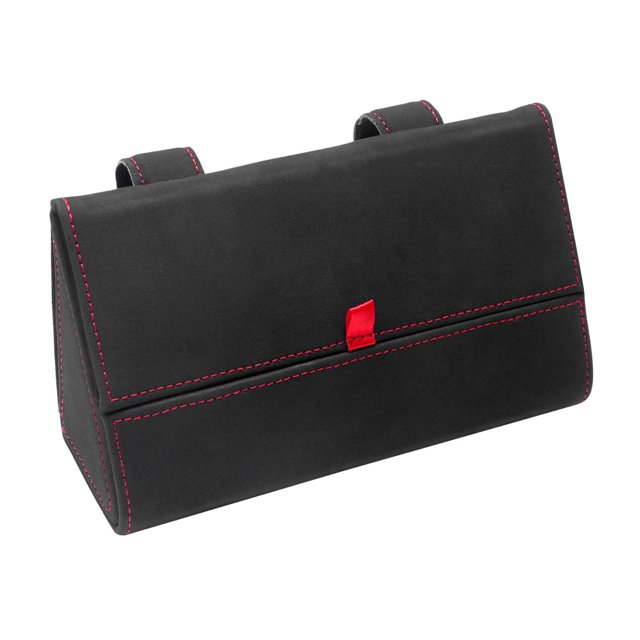 Funda de cuero para gafas de coche universal con cierre magnético, caja de gafas con clip automático Negro Baoblaze soporte para gafas de sol para coche