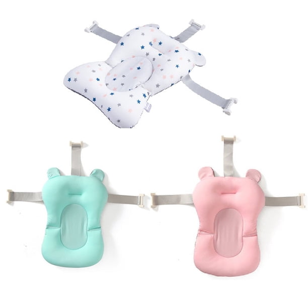 Baby Bath Mat Net Mat Upright Pocket Bathtub Bathtub Support Floating Mat Bed Non-slip Sitting and Lying Shower Bathroom SupplieStar blue 0-12month He Qiyong unisex