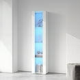thumbnail image 2 of 67" Display Shelf with LED Stripe Lamps,SCollection Display Cabinet Storage Cabinet with 3 Tier Glass Shelves,Corner Curio Cabinet for Bedroom Bathroom Living Room, 2 of 9