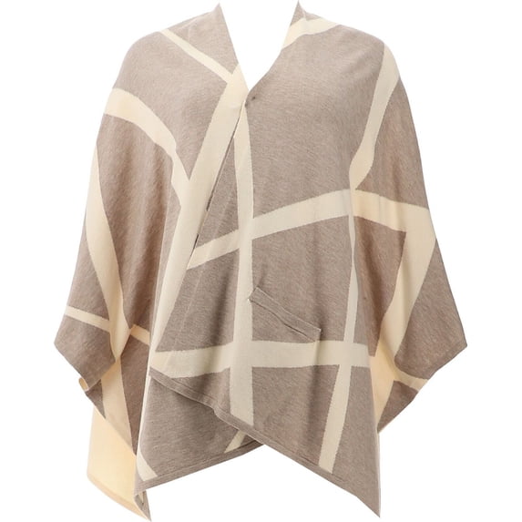 WynneLayers SoftKNIT Intarsia Poncho Cardigan Women's 767-024