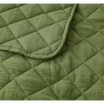 thumbnail image 6 of Chezmoi Collection 3-Piece Cotton Gauze Oversized King Quilt Set, Olive Green Soft Washed Cotton Gauze Bedspread, Lightweight Breathable for All Season, 6 of 9
