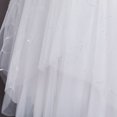 thumbnail image 4 of Girls Sleeveless Lace Tulle Flower Dress, Floor Length Layered Princess Ball Gown with Beading, Elegant formal Outfit for Wedding, Birthday Party, Pageant & Kids Photoshoot Events White 12-13Years, 4 of 5