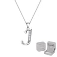 thumbnail image 1 of Juwaliy Collar de Mujer con Letra J de Plata Esterlina 925, Dije de Inicial Personalizado, Dije de Alfabeto con Monograma con Brillo, Joyería de Nombre, Regalo para Madre, Esposa, Hija, 1 of 9