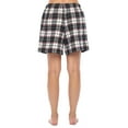 thumbnail image 4 of Ashford & Brooks Women's 2 Pack Soft Flannel Plaid Pajama Lounge Sleep Shorts Bottoms, 4 of 5