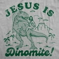 thumbnail image 2 of Mens Funny T Shirts Jesus Is Dinomite Funny Christian Graphic Tee for Men Graphic Tees, 2 of 9