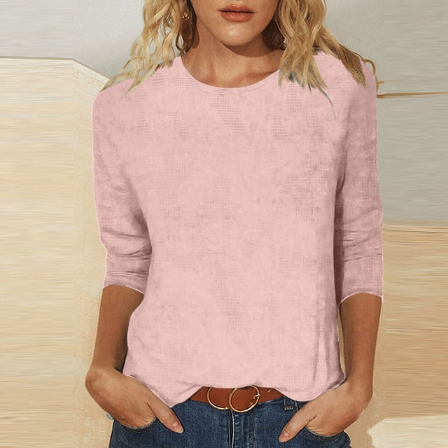 Weiqiqre Hauts de Sortie pour Femmes Coupe Ample Manches Courtes Hauts Décontractés T-Shirts en Coton Col Rond