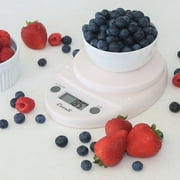 Escali Primo Digital Food Scale Multi-Functional Kitchen Scale and Baking Scale for Precise Weight Measuring and Portion Control, 8.5 x 6 x 1.5 inches, White