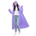 thumbnail image 2 of Frostluinai Womens Clear Crystal Rain Poncho Hooded Heavy Duty Waterproof for Storm Summer Portable, 2 of 6